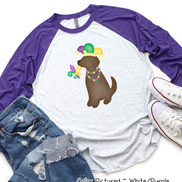 Brown Lab Mardi Gras Tee