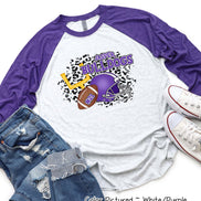 Personalized Leopard Football Game Day Fan Tee
