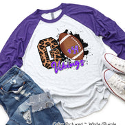 Personalized Leopard GO Football Game Day Fan Tee