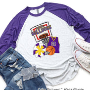 Personalized Basketball Goal and Jersey Fan Tee