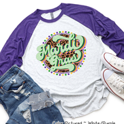 Retro Leopard Mardi Gras Tee