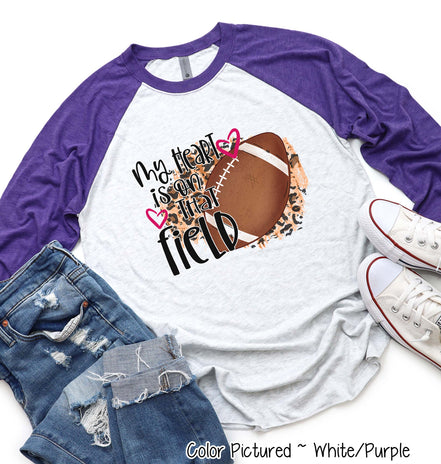 My Heart is On That Field Football Mom Tee