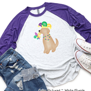Yellow Lab Mardi Gras Tee