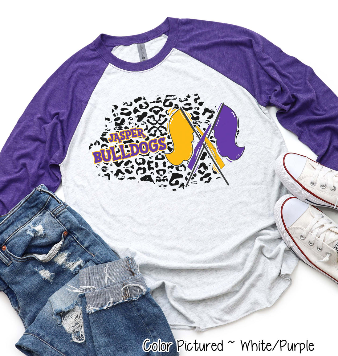 Personalized Leopard Color Guard Fan Tee