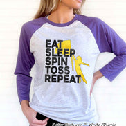 Personalized Eat Sleep Spin Toss Repeat Color Guard Tee