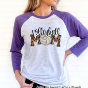Volleyball Leopard Mom Tee