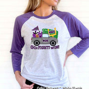 Personalized Cute Football Truck Game Day Fan Tee