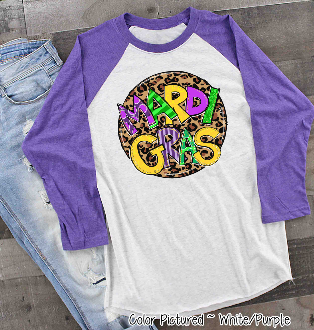 Leopard Mardi Gras Tee