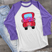 Monogram Red Truck with Hearts Valentine Shirt