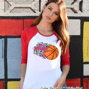 Personalized Leopard Basketball Number Fan Tee