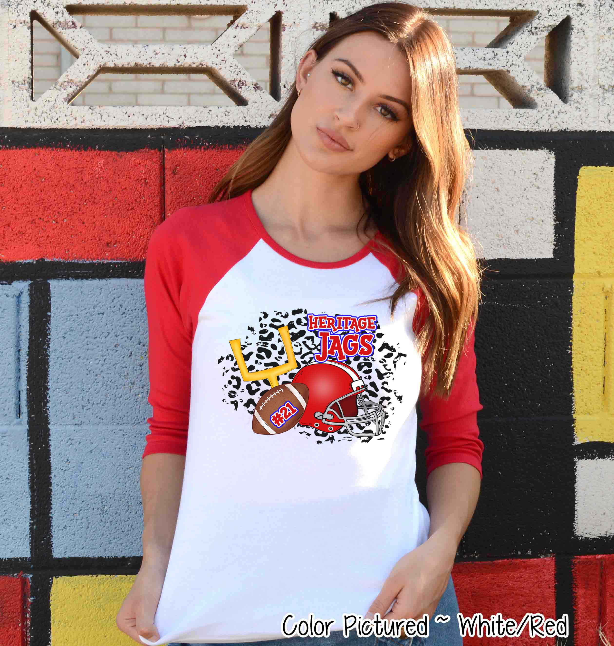 Personalized Leopard Football Game Day Fan Tee