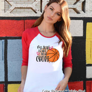 My Heart is On That Court Basketball Mom Tee