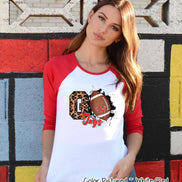 Personalized Leopard GO Football Game Day Fan Tee