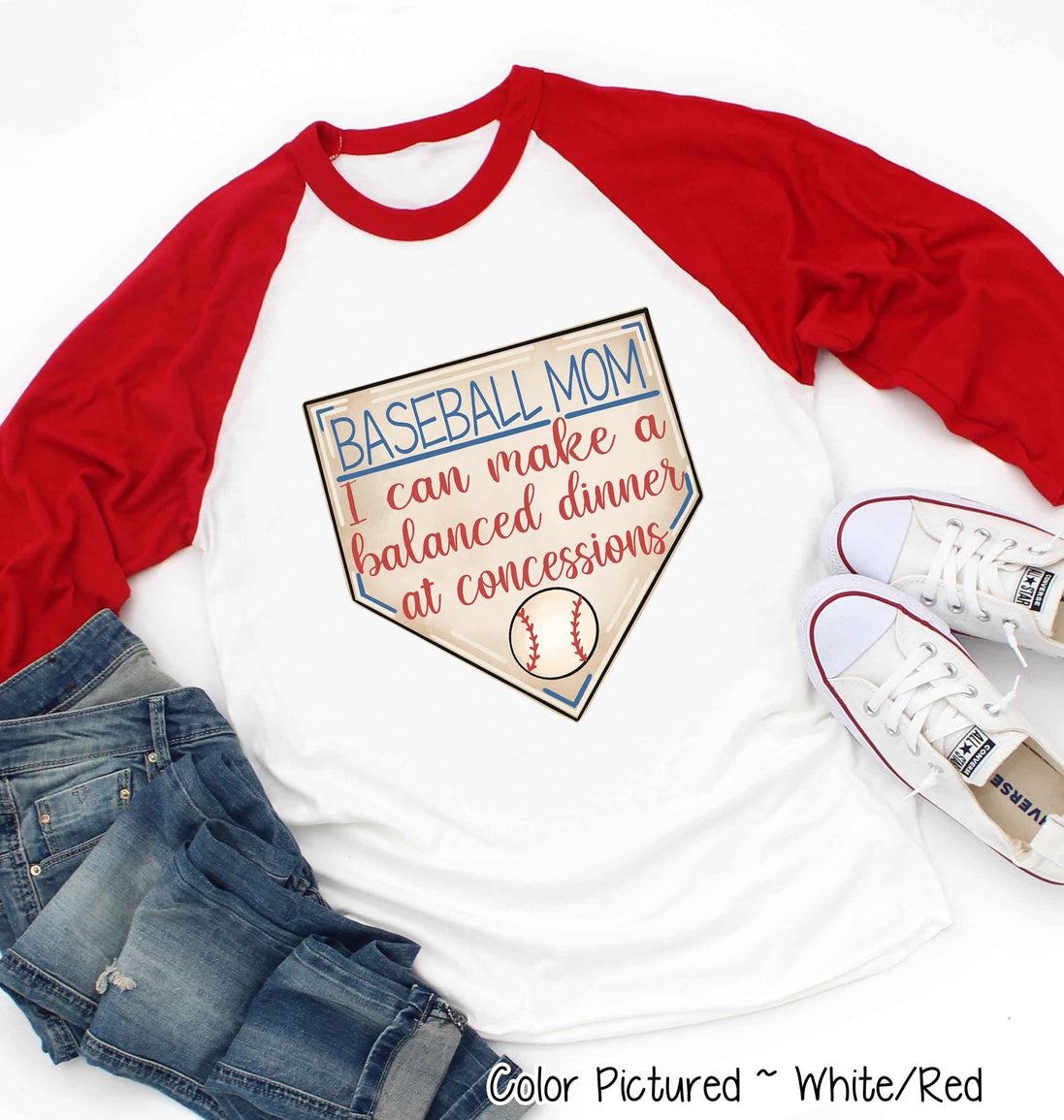 Baseball Mom I Can Make a Balanced Dinner at Concessions Tee