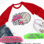 Personalized Leopard Volleyball Fan Spirit Tee