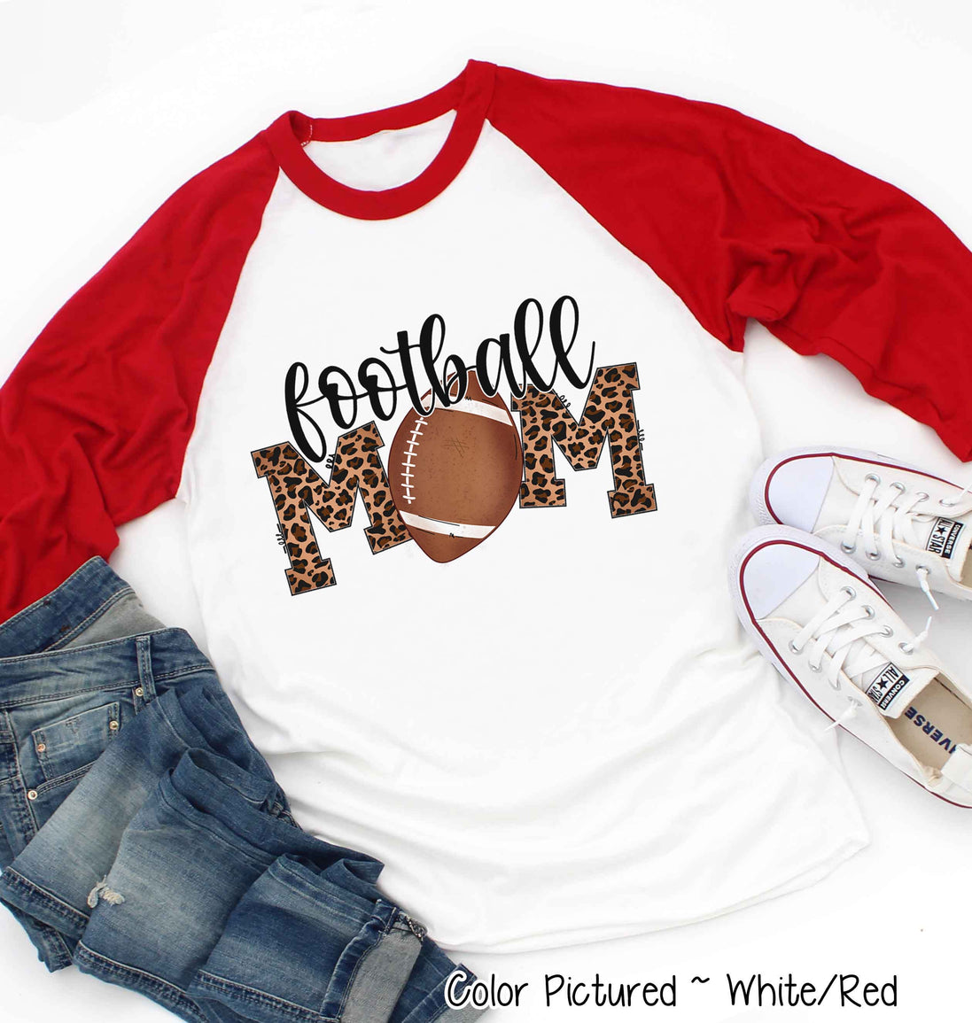 Leopard Football Mom Tee