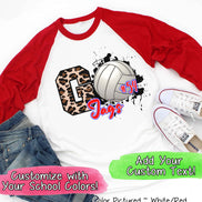 Personalized Leopard Go Volleyball Fan Tee
