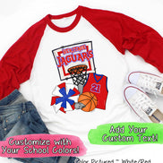 Personalized Basketball Goal and Jersey Fan Tee