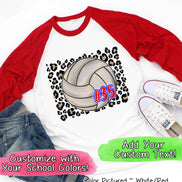 Personalized Leopard Volleyball Fan Tee