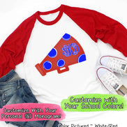 Personalized Dot Megaphone Cheerleader Spirit Tee