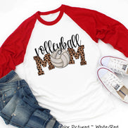 Volleyball Leopard Mom Tee