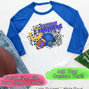 Personalized Leopard Football Game Day Fan Tee