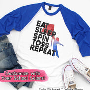 Personalized Eat Sleep Spin Toss Repeat Color Guard Tee