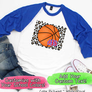 Personalized Leopard Basketball Fan Tee