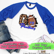 Personalized Leopard GO Football Game Day Fan Tee