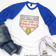 Softball Mom I Can Make a Balanced Dinner at Concessions Tee