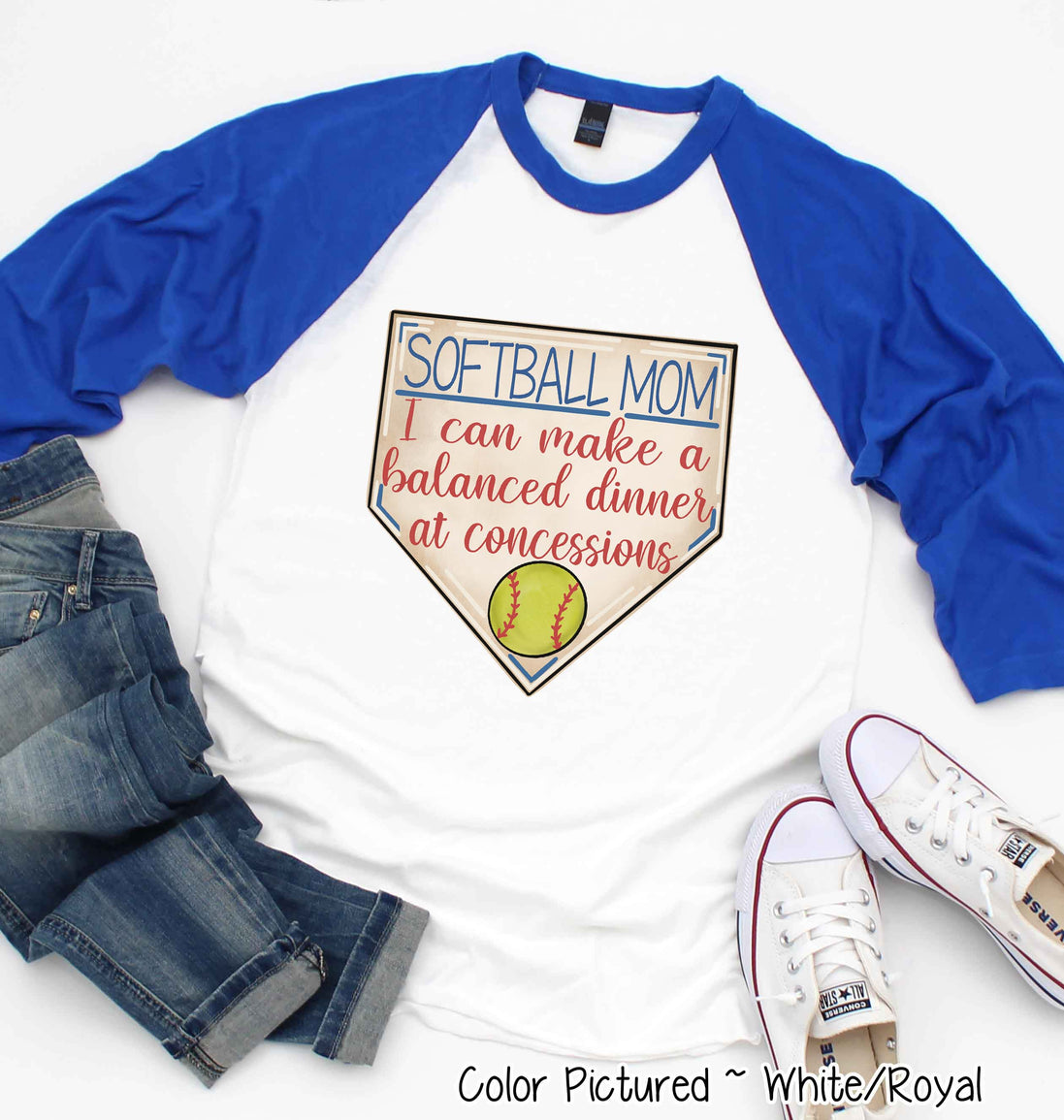 Softball Mom I Can Make a Balanced Dinner at Concessions Tee