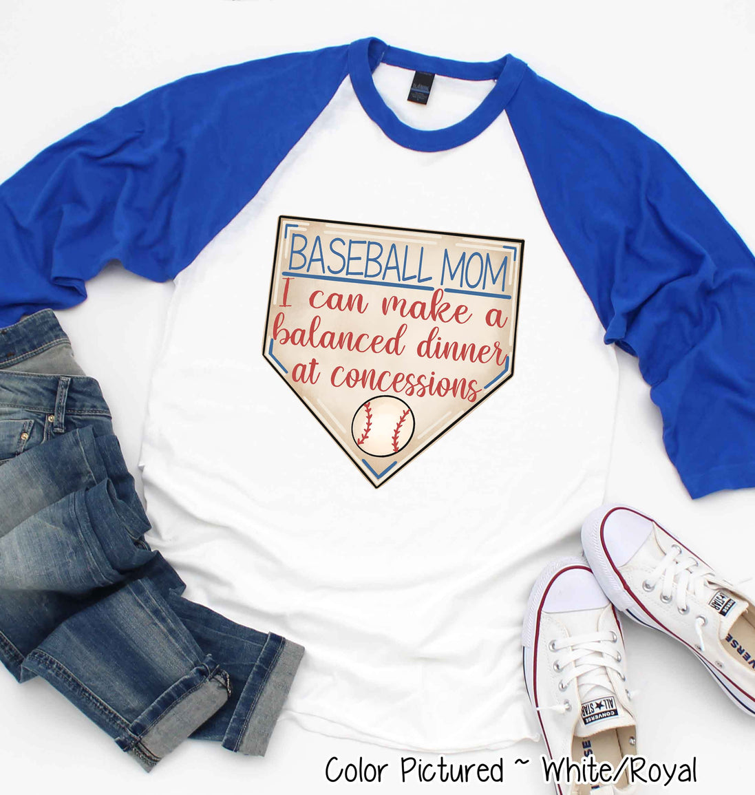 Baseball Mom I Can Make a Balanced Dinner at Concessions Tee