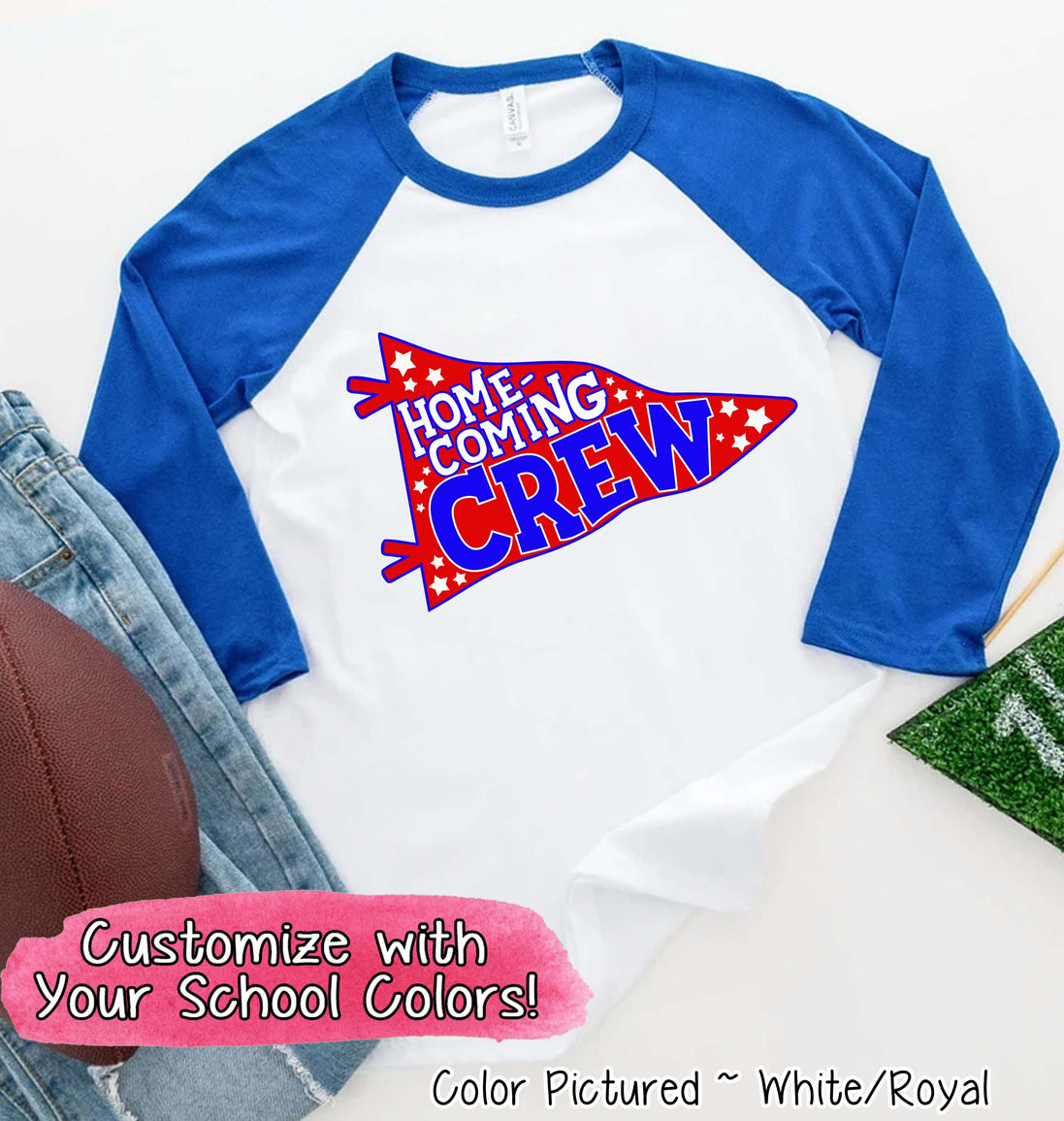 Custom Homecoming Crew Pennant Tee