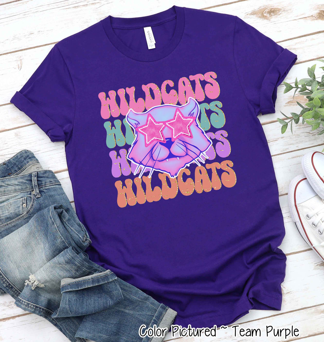 Preppy Star Eyed Mascot Game Day Tee