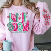 Let It Snow Somewhere Else with Sleeve Print Anti Winter Tee or Sweatshirt