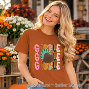 Colorful Gobble Gobble Turkey Shirt — tee product photo