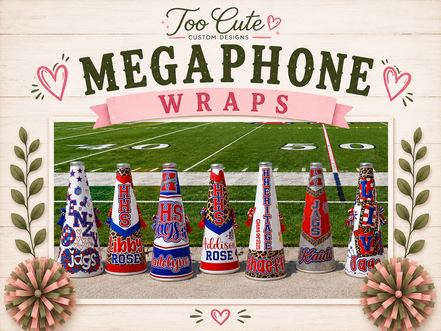 Custom Spirit 24" Megaphone Design & Wrap Service