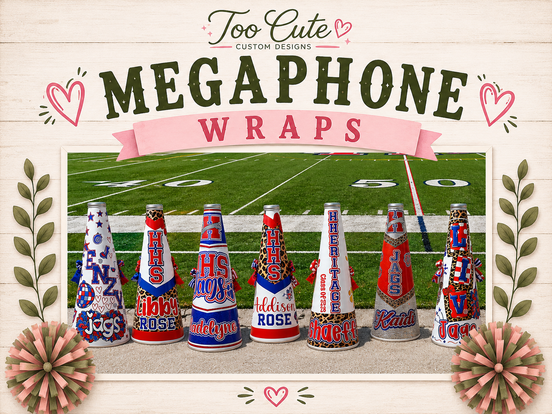 Custom Spirit 24" Megaphone Design & Wrap Service