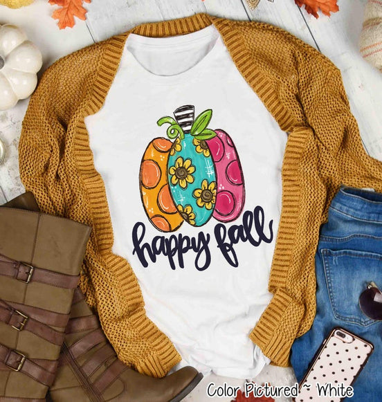 Happy Fall Sunflower Patchwork Pumpkin Shirt – product photo 2