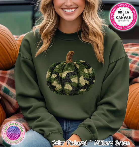 Camo Knit-Look Pumpkin Shirt – product photo 1
