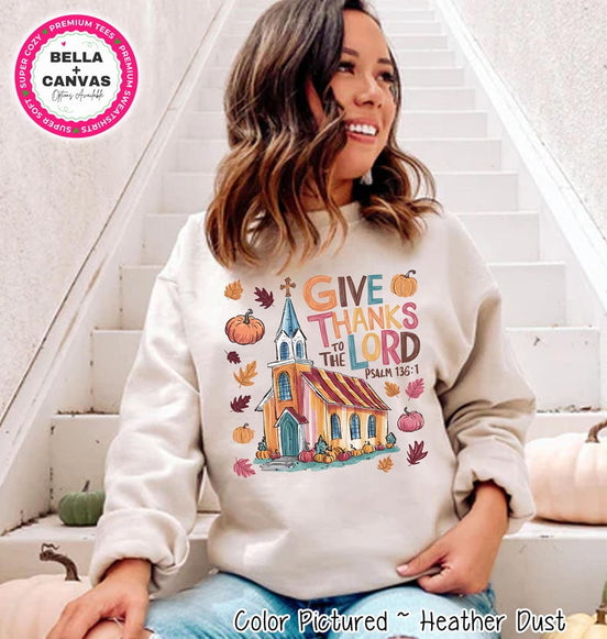 Give Thanks Autumn Church Shirt – product photo 1