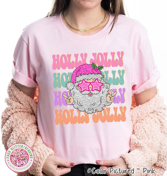 Holly Jolly Star Glasses Santa Shirt – product photo 2