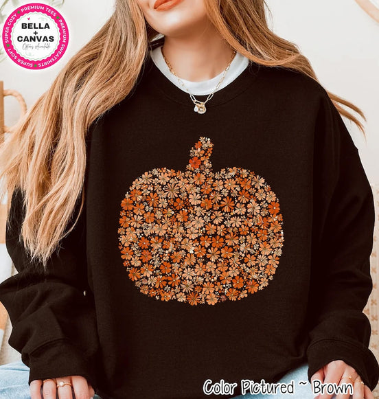 Orange Floral Pumpkin Shirt – product photo 1