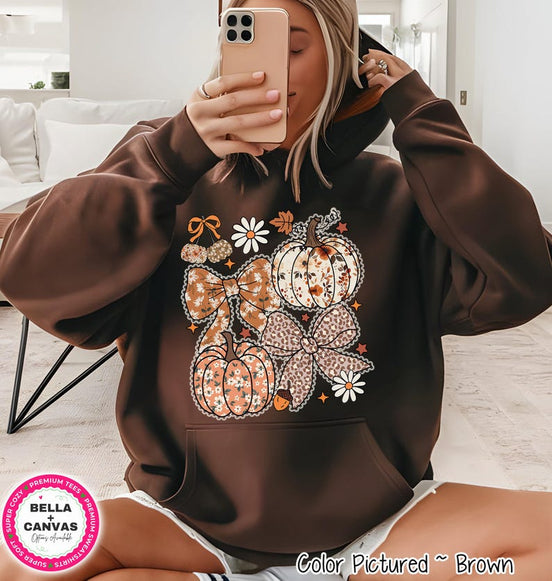 Pumpkins Bows and Daisies Shirt – product photo 2