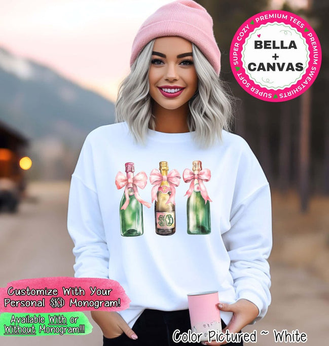 Pink Bow Bridal Party Sweatshirt: Personalized Wedding Shirt Sweatshirt Hoodie image 1