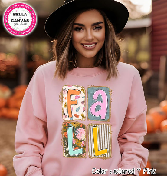 Colorful Fall Block Letter Shirt – product photo 1