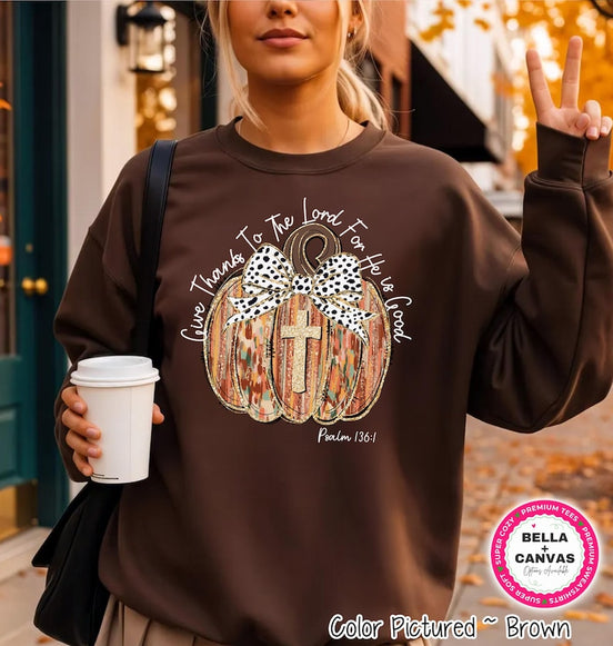Give Thanks Pumpkin Cross Shirt – product photo 1