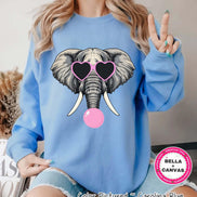 Preppy Bubble Blowing Elephant Mascot Team Sweatshirt, Cute Mascot Sweater, School Team Tee, Favorite BAMA Team Shirt, School Logo Hoodie image 1