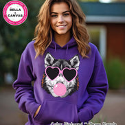 Preppy Bubble Blowing Husky Mascot Team Sweatshirt, Cute Mascot Sweater, School Team Tee, Favorite Huskies Team Shirt, School Logo Hoody image 2