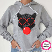 Preppy Bubble Blowing Panther Mascot Team Sweatshirt, Cute Mascot Sweater, School Team Tee, Favorite Panthers Team Shirt, School Logo Hoody image 2